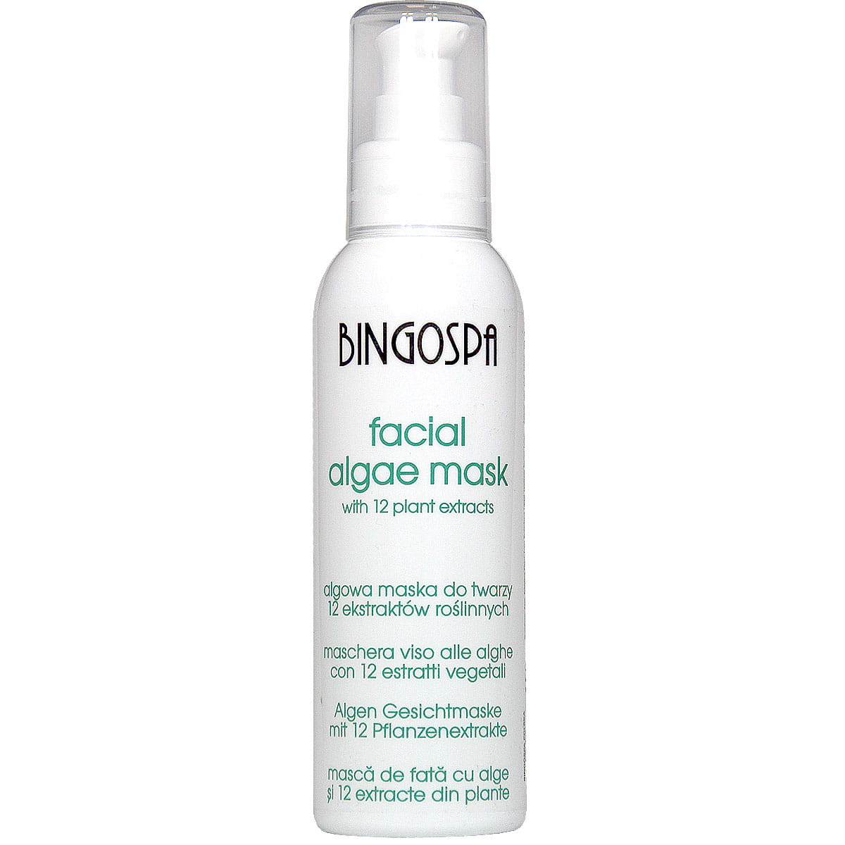 Bingospa algowa maska do twarzy wzbogacona o 12 ekstraktów roślinnych, 150 g