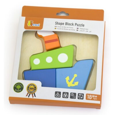 Puzzle VIGA Pierwsze puzzle maluszka: Statek 50171 (4 elementy)