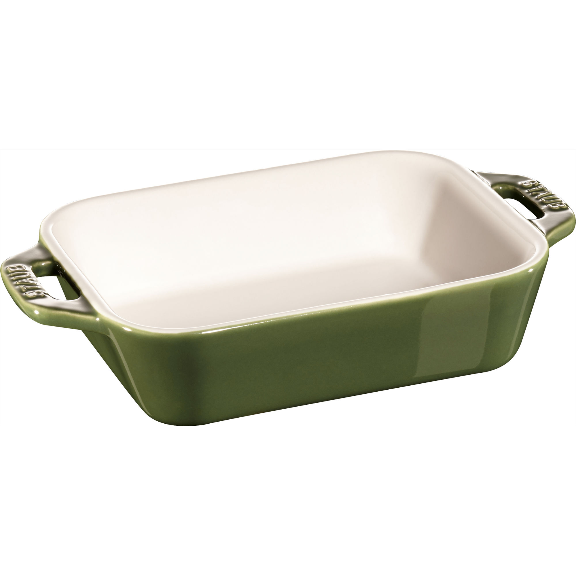Staub - Prostokątny półmisek ceramiczny Cooking 400 ml zielony