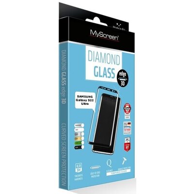 Szkło hartowane MYSCREEN Diamond Glass Edge3D do Galaxy S22 Ultra Czarny