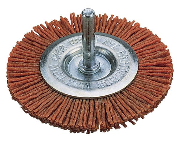 Szczotka tarczowa 100 mm Wolfcraft - pokryta nylonem / zgrubna