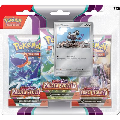 Gra karciana POKEMON TCG: Scarlet & Violet - Paldea Evolved 3-Pack Blister Box Mix 185-85353