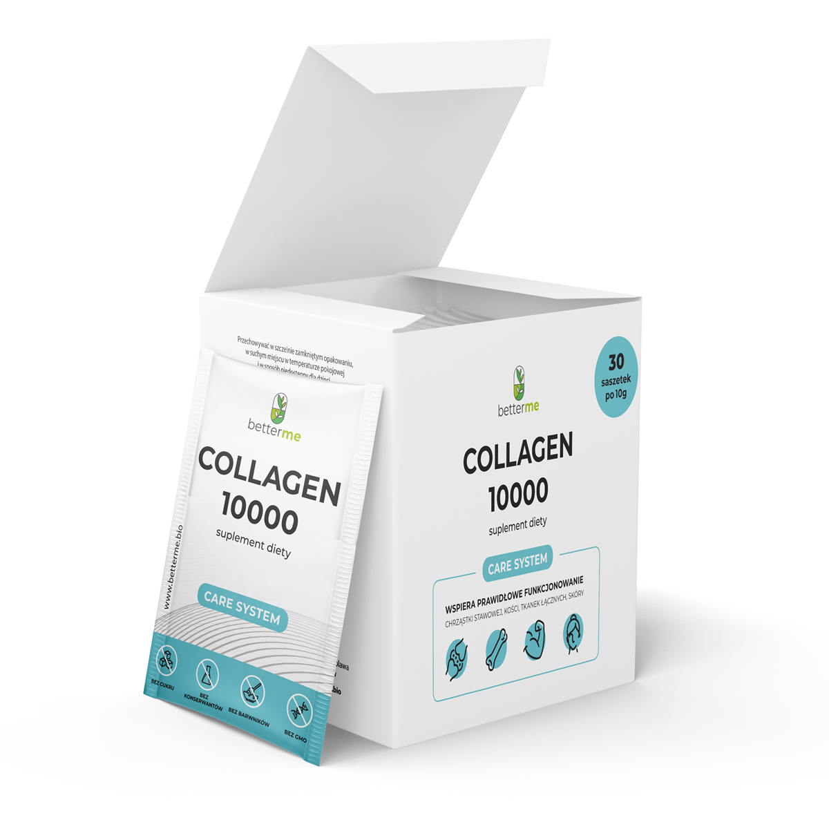 BetterMe Collagen 10000 Care System 30 suplement diety kolagen rybi w saszetkach, 30x10 g