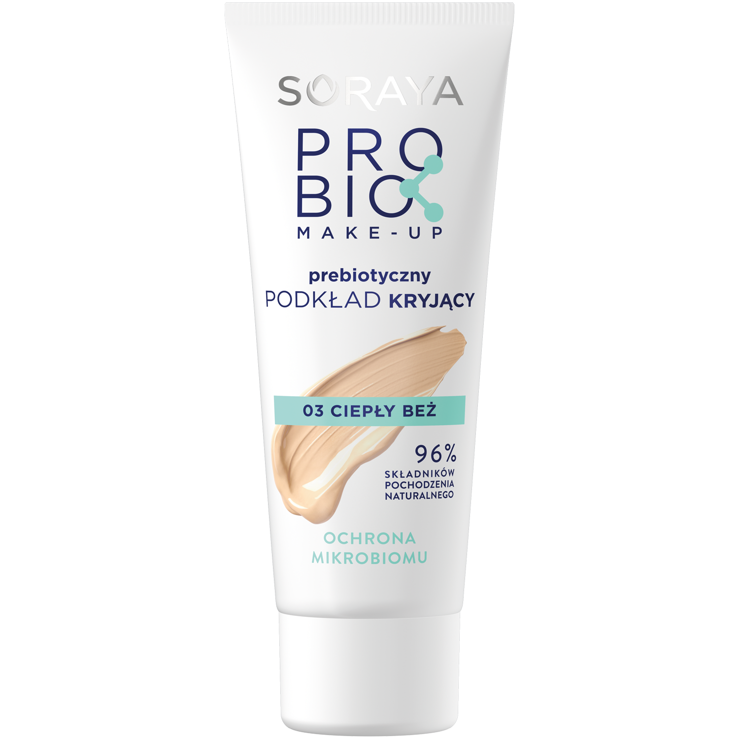 Soraya Probio prebiotyczny podkład do twarzy 03 ciepły beż, 30 ml