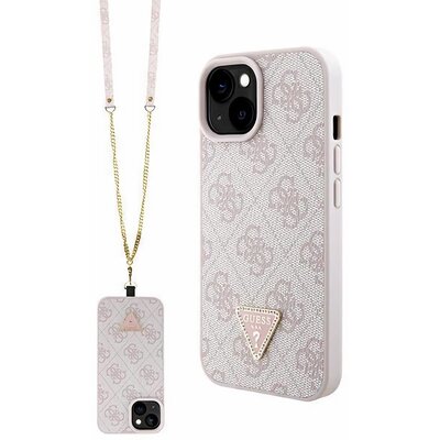 Etui GUESS Crossbody 4G Metal Logo do Apple iPhone 15 Plus Różowy