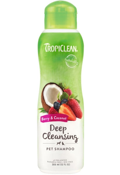 TROPICLEAN Berry Coconut Shampoo Deep Cleansing 355ml głęboko oczyszczający szampon dla psa i kota