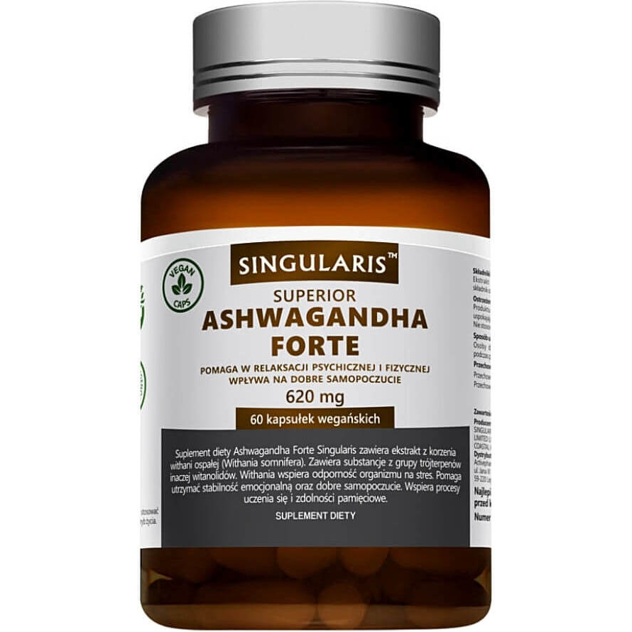 Singularis Ashwagandha Forte 620 mg suplement diety, 60 kaps./1 opak.