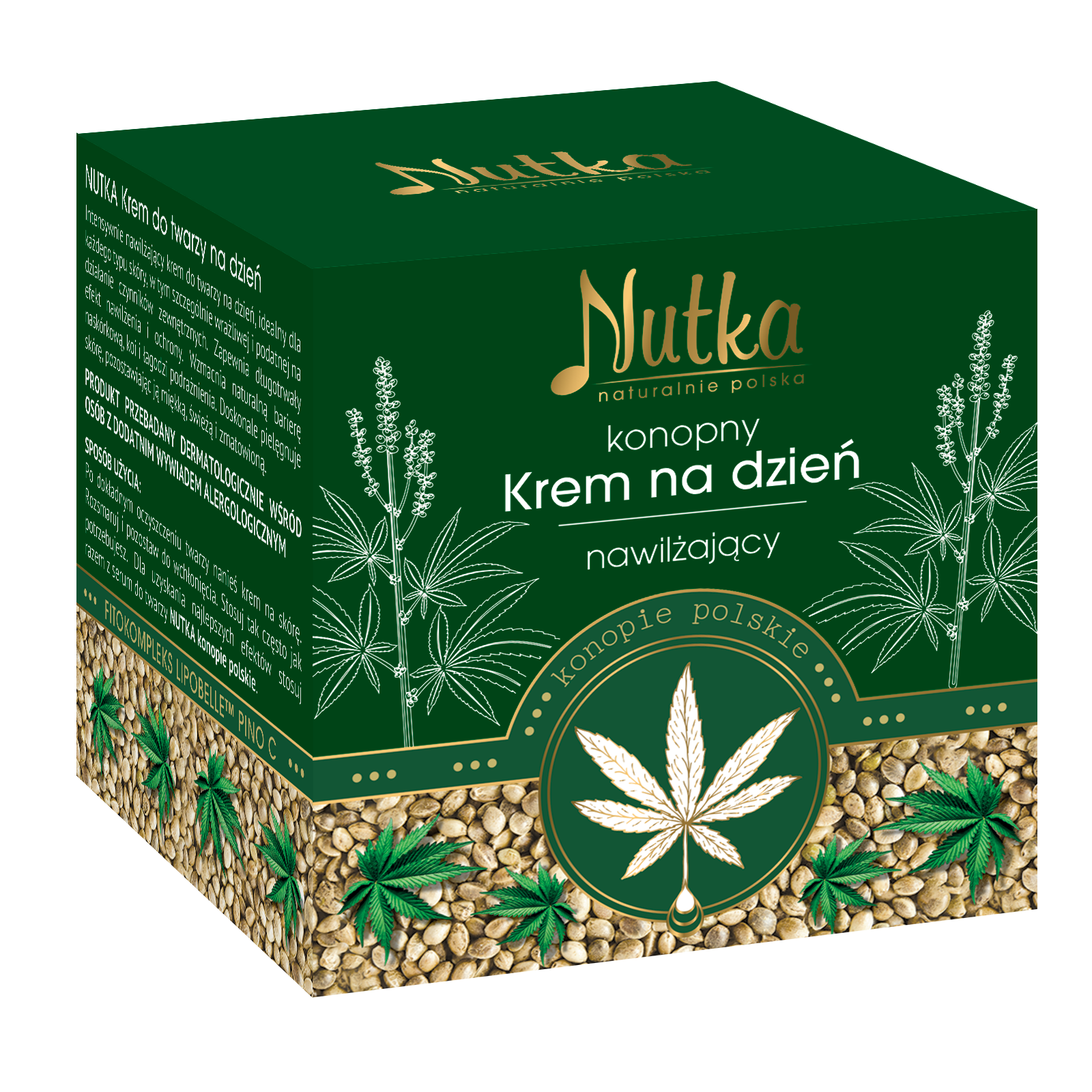 Nutka Konopny krem do twarzy na dzień nawilżający, 50 ml