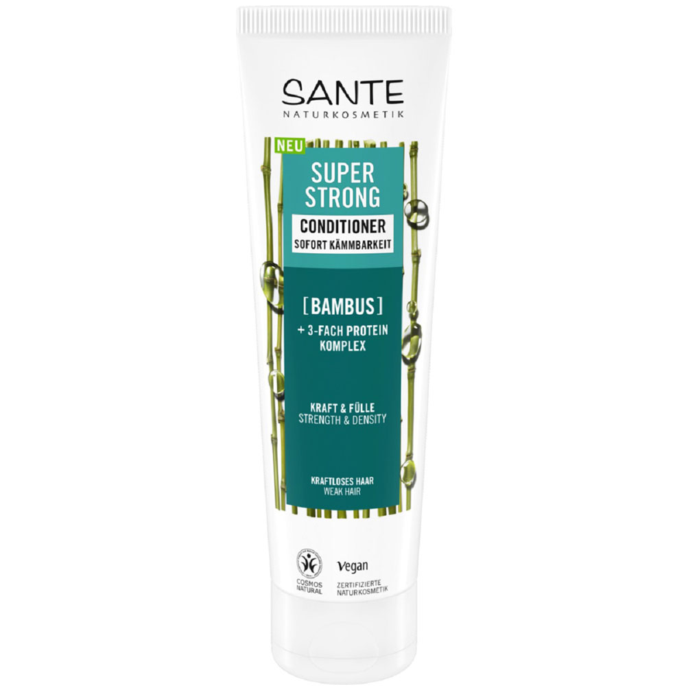 Sante wzmacniająca odżywka do włosów słabych i łamliwych bambus i potrójny kompleks proteinowy eco, 150 ml