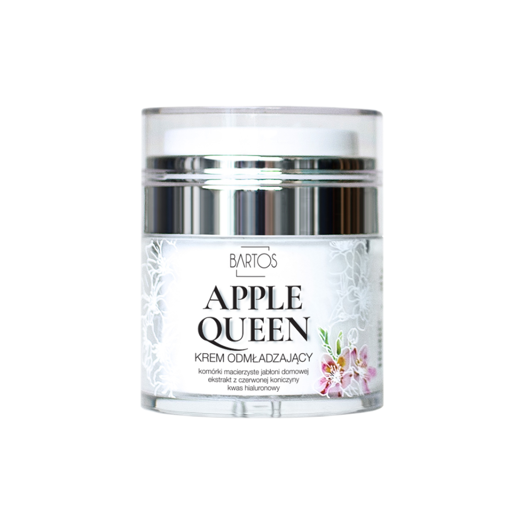 Bartos Apple Queen odmładzający krem do twarzy z komórkami macierzystymi i niskocząsteczkowym kwasem hialuronowym, 50 g