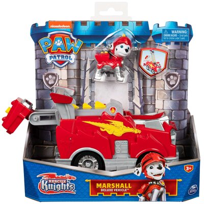 Pojazd SPIN MASTER Psi Patrol: Marshall Deluxe Vehicle Rescue Knights + figurka 6063585