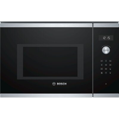 Kuchenka mikrofalowa BOSCH BEL554MS0 SERIA 6 900W średnica 31.5 cm pojemność 25L Autopilot 8 Czarny + inox