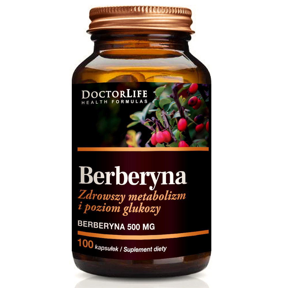 Doctor Life Berberyna suplement diety zdrowszy metabolizm i poziom glukozy, 100 kaps./1 opak.