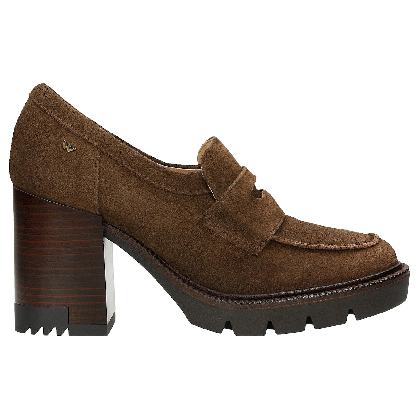 Wojas Brązowe Mokasyny Penny Loafers Na Słupku