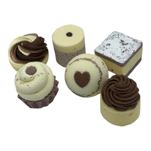 Green Garden zestaw: naturalne kule do kąpieli wanilia, kawa, czekolada, 6 szt./1 opak.