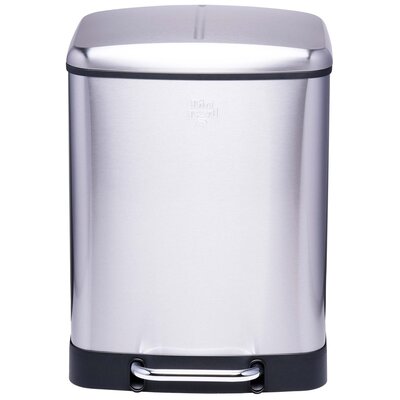 Kosz na śmieci z pedałem DIRT DEVIL ciche zamykanie, przenośny, stal nierdzewna 24L Srebrny