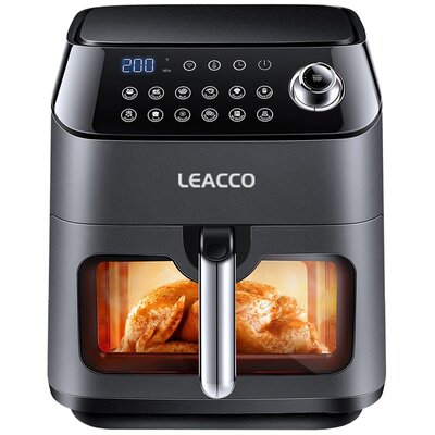 Air Fryer Frytkownica beztłuszczowa LEACCO AF020 4.5l z okienkiem do obserwacji postępów gotowania