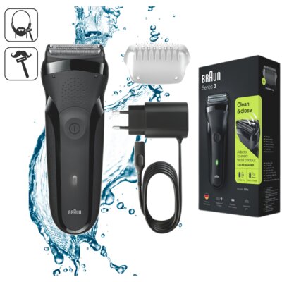 Golarka BRAUN Series 3 300S Czarny Na mokro i sucho