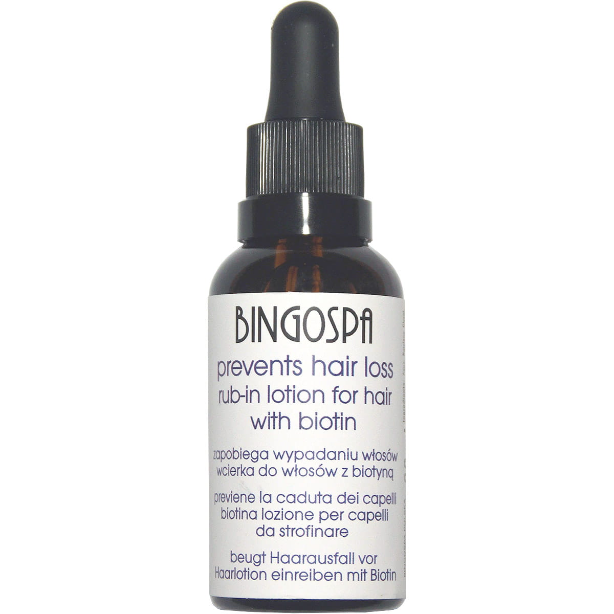 Bingospa wcierka do włosów z biotyną, zapobiega wypadaniu włosów, 30 ml