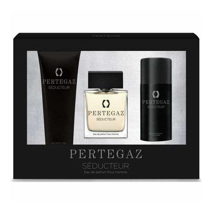 Saphir Pertegaz Seducteur Pour Homme zestaw: woda perfumowana męska, 100 ml + żel pod prysznic, 230 ml + dezodorant męski, 150 ml