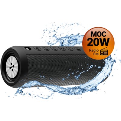 Głośnik mobilny XMUSIC BTS650K Bluetooth 5.3, 20W, IPX6, Przenośny z TWS, Radio FM, AUX, microSD, Czarny