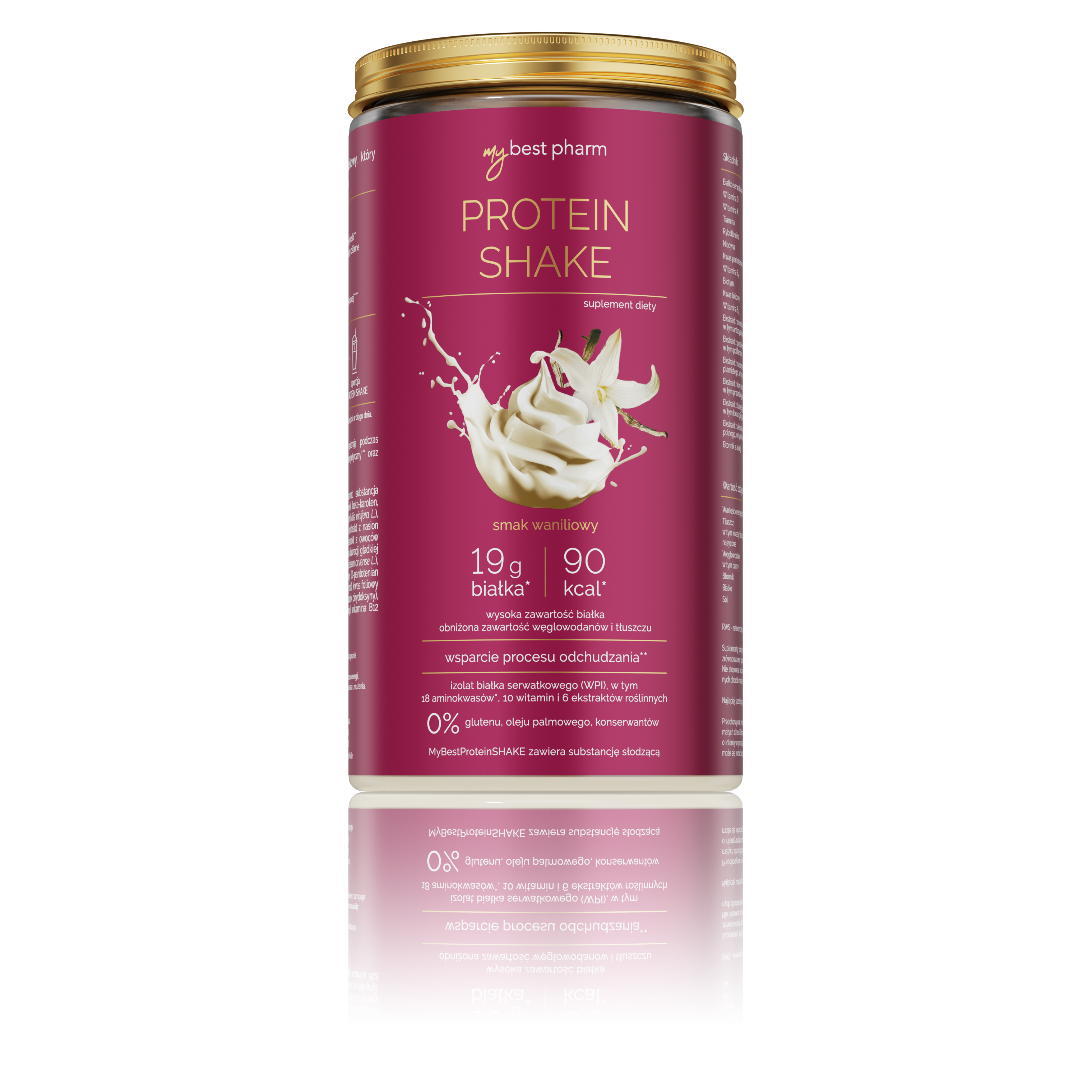 MyBestPharm MyBestProteinSHAKE suplement diety w proszku o smaku waniliowym, 450 g