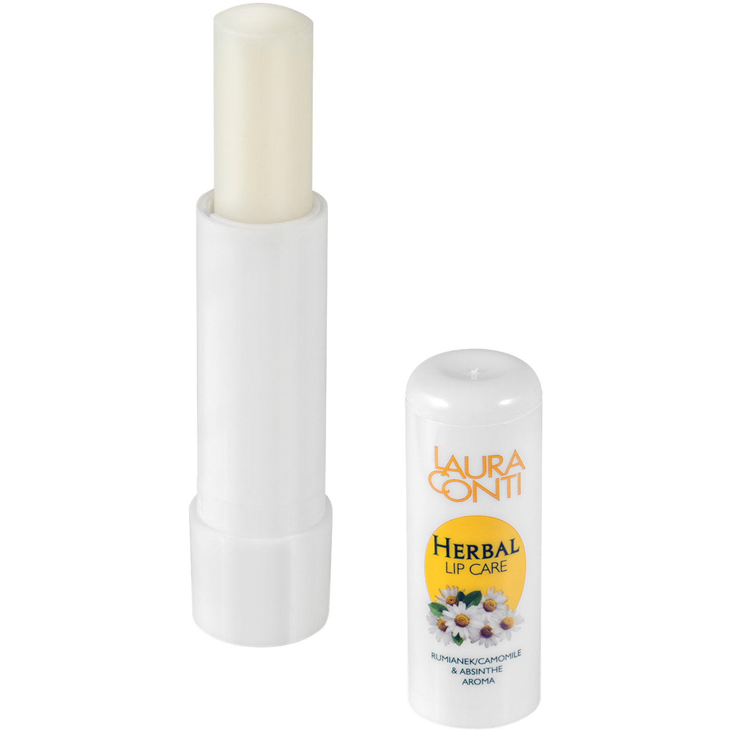 Laura Conti Herbal odżywczo-ziołowa pomadka ochronna do ust z ekstraktem z rumianku, 4,8 g