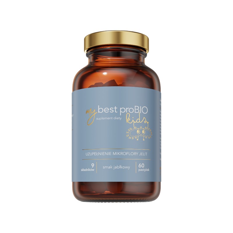 MyBestPharm MyBestProBIO KIDS suplement diety w formie pastylek o smaku jabłkowym, 60 szt./1 opak.