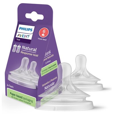 Smoczek PHILIPS Avent Natural SCY966/02 Przezroczysty 6 m+ (2 sztuki)
