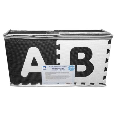 Mata piankowa HUMBI Puzzle 180 x 180 x 1 cm (36 elementów) Czarno-biały