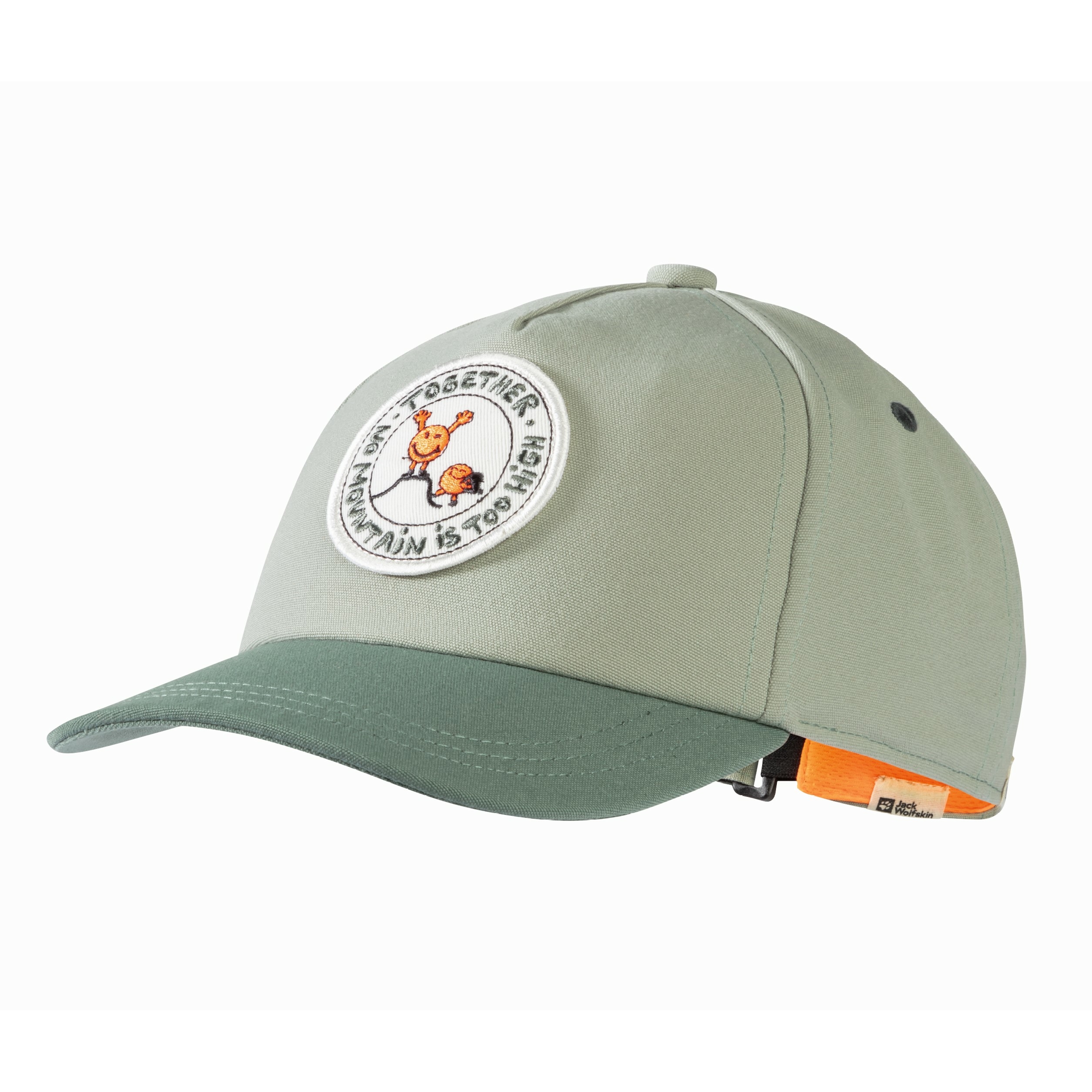 Czapka z daszkiem dla dzieci Jack Wolfskin SMILEYWORLD BADGE CAP K mint leaf - ONE SIZE