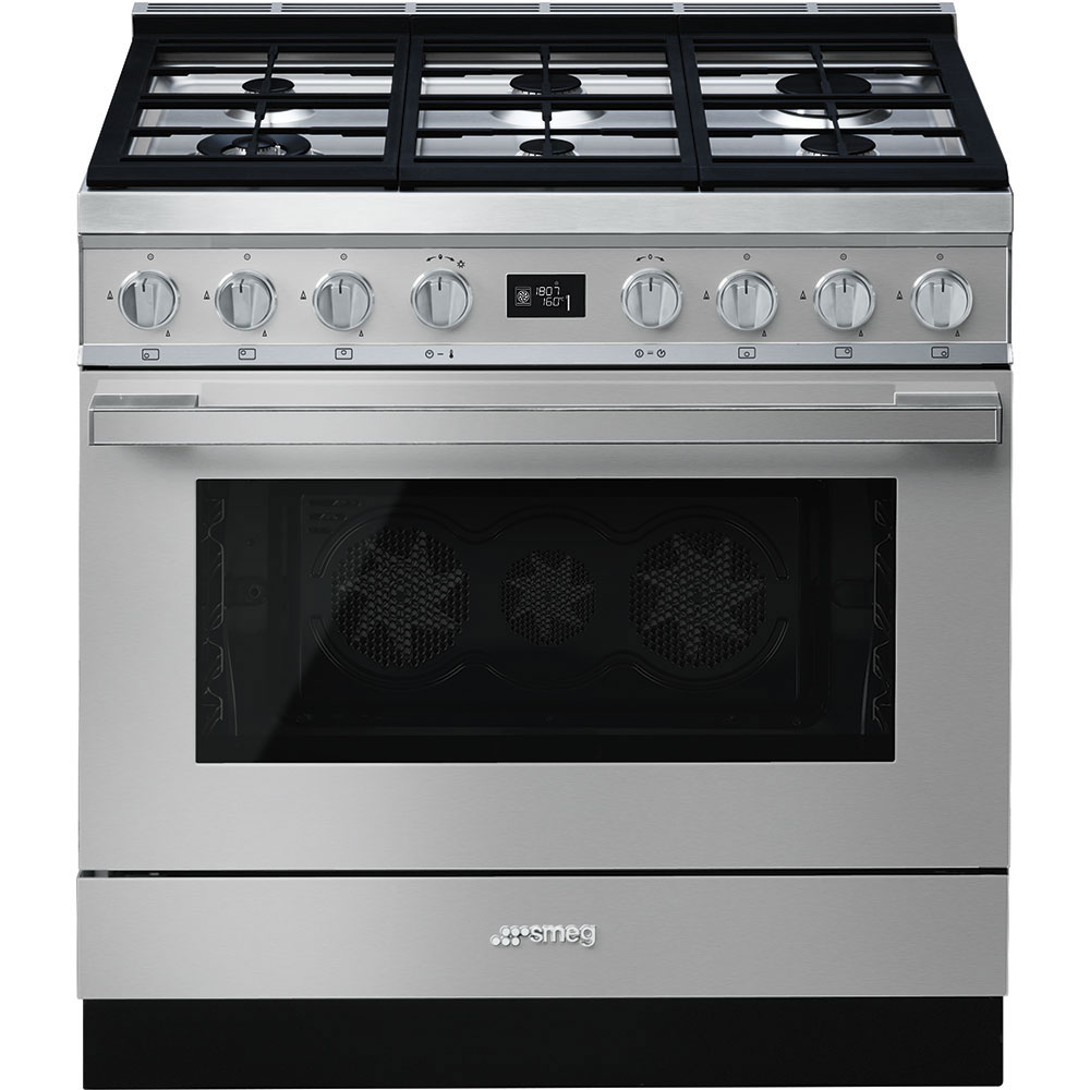 Smeg - Kuchnia wolnostojąca CPF9GPX Portofino Stal nierdzewna