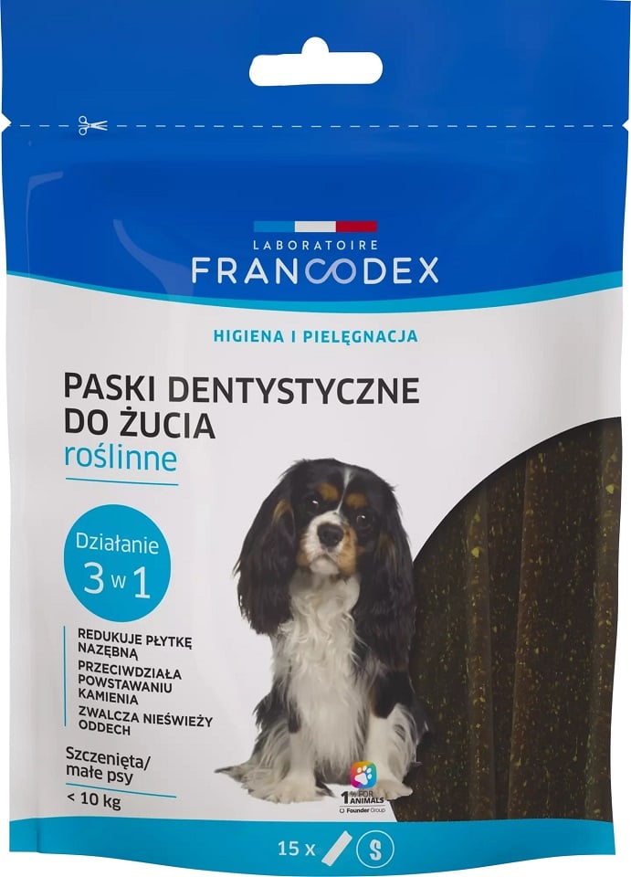 FRANCODEX Paski do gryzienia S na brzydki zapach z pyska 228 g/15 szt.
