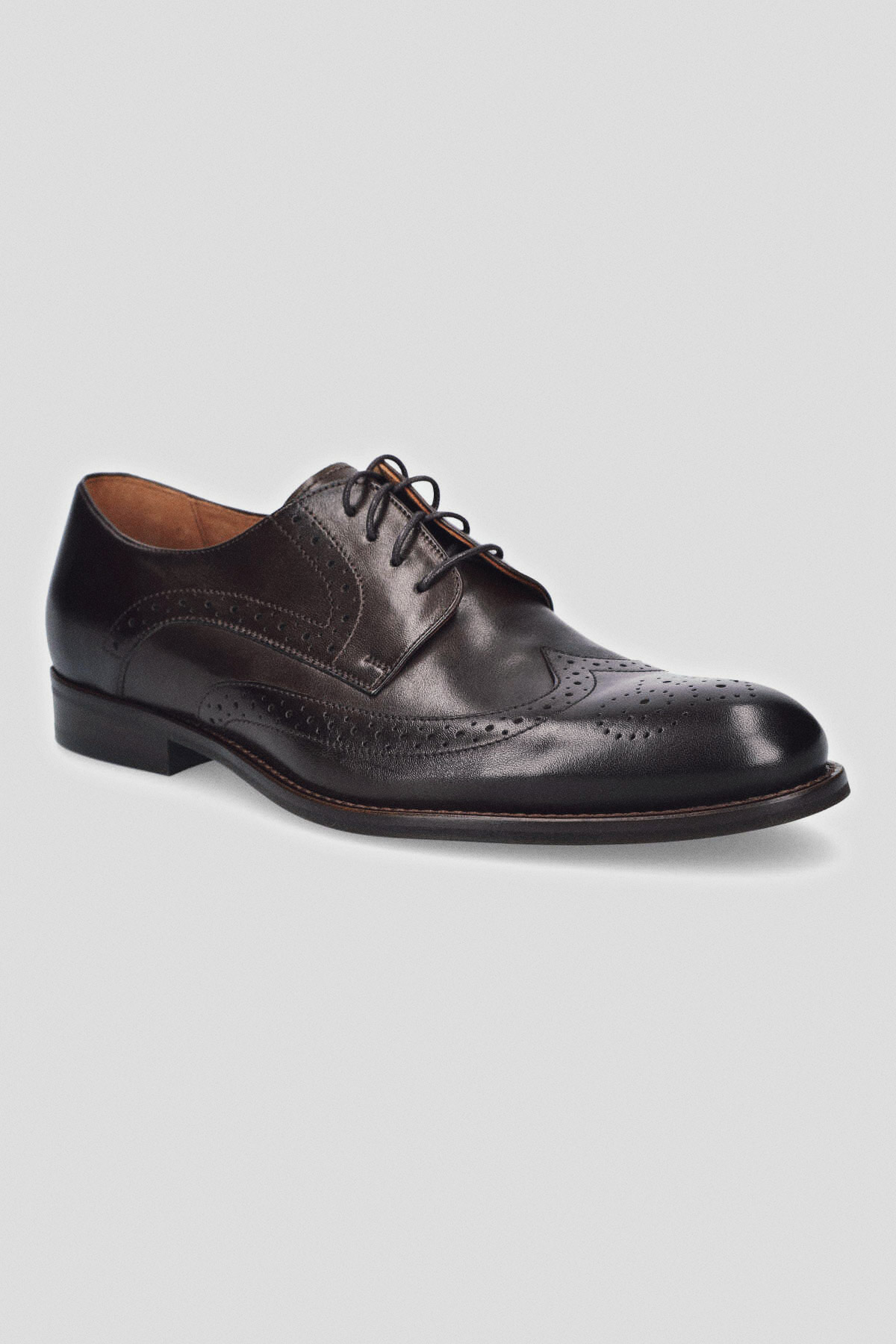 Lancerto Buty Brogsy Bowery Ciemnobrązowe