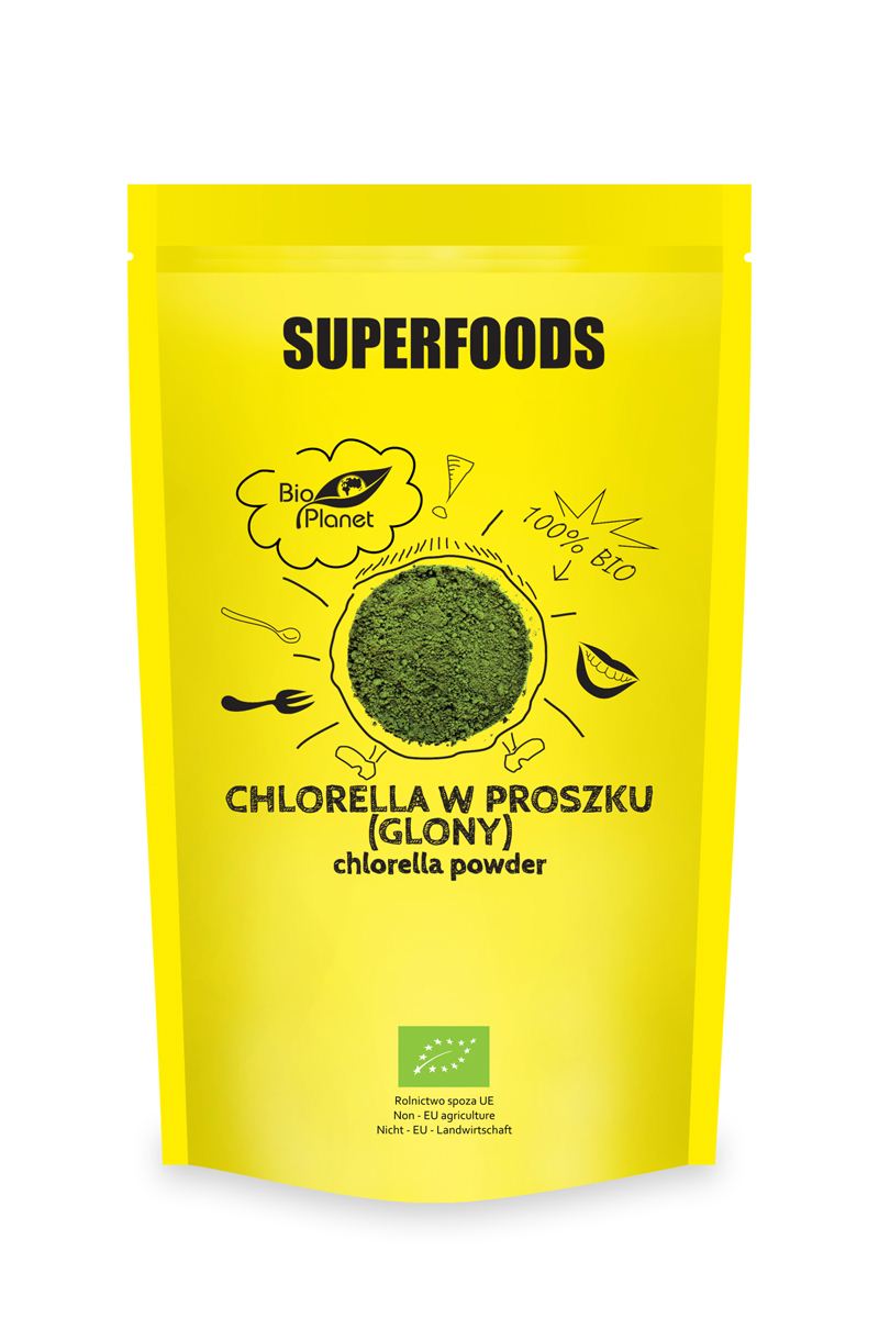 Chlorella w proszku (glony) Bio 200 g (Bio Planet)