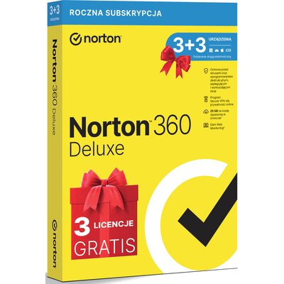 Antywirus NORTON 360 Deluxe 25GB 6 URZĄDZEŃ 1 ROK Kod aktywacyjny