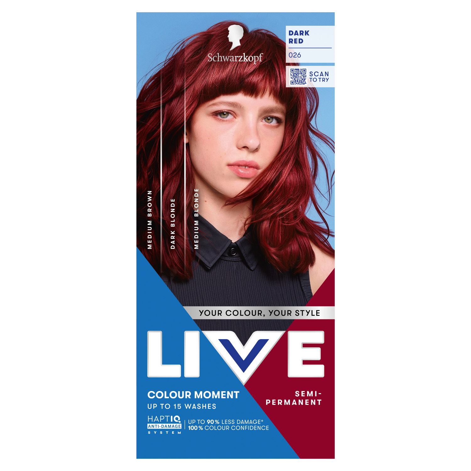 Live Ultra Brights Final Fantasy XIV farba do włosów dark red, 1 opak.