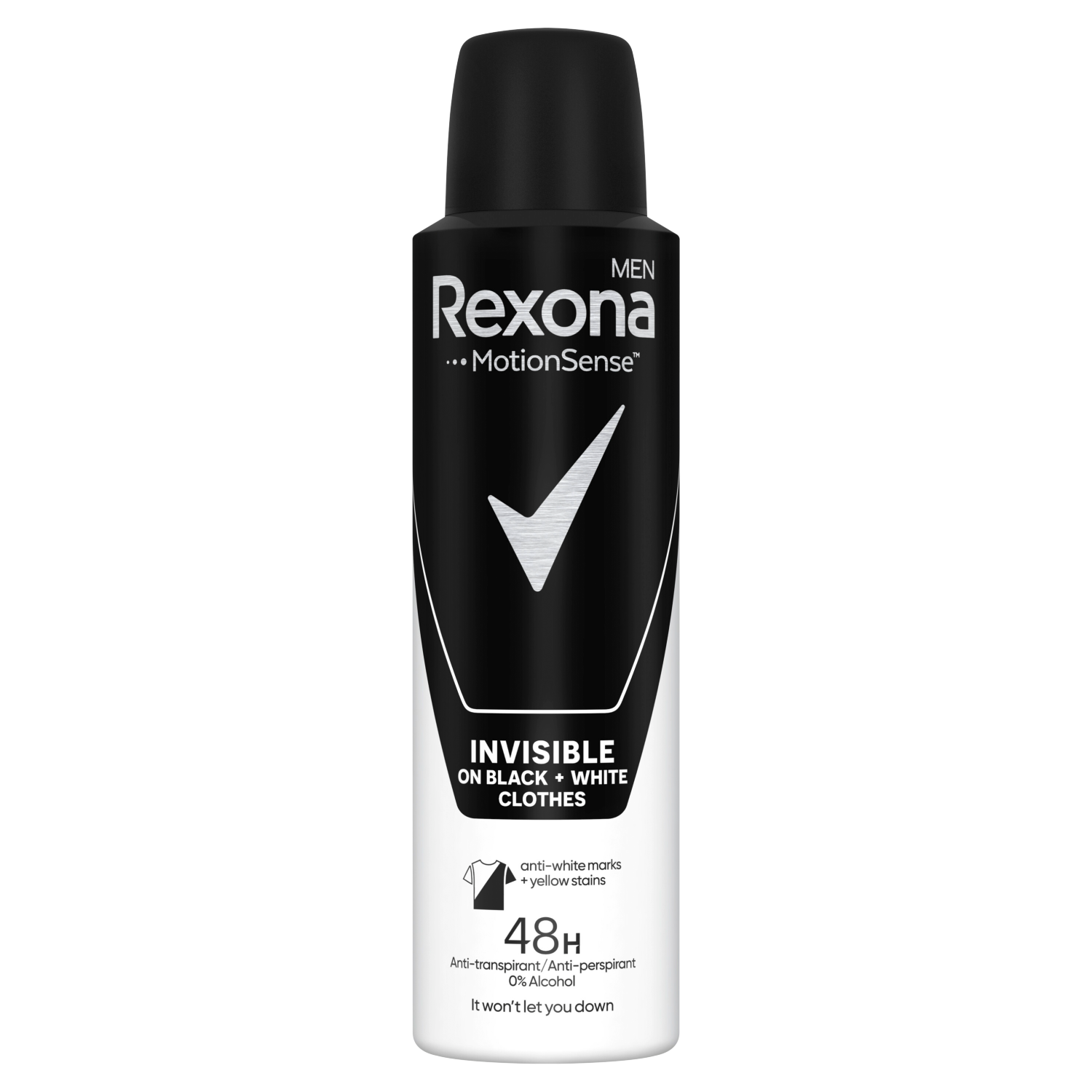 Rexona Men Invisible Black & White antyperspirant męski w sprayu, 150 ml