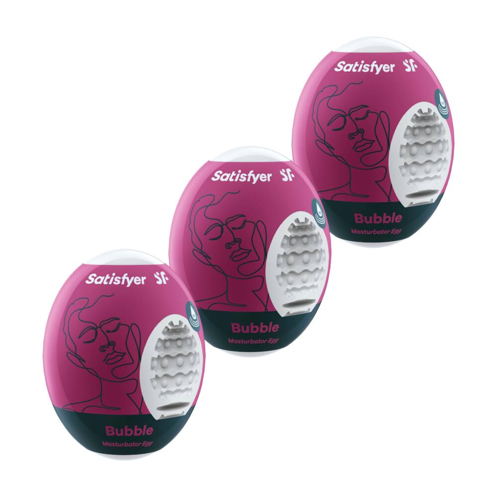 Satisfyer Masturbator Eggs Set zestaw jajek do masturbacji Bubble, 3 szt./1 opak.