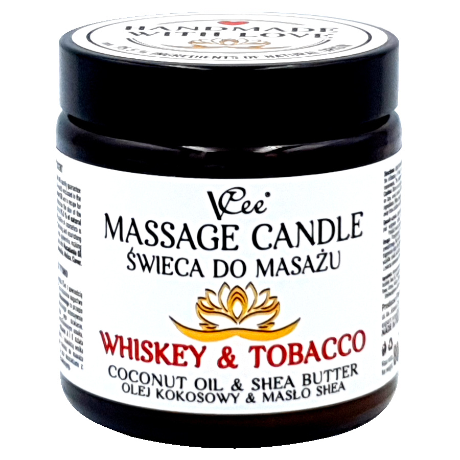 Vcee Whiskey&Tabaco świeca do masażu ciała, 80 g