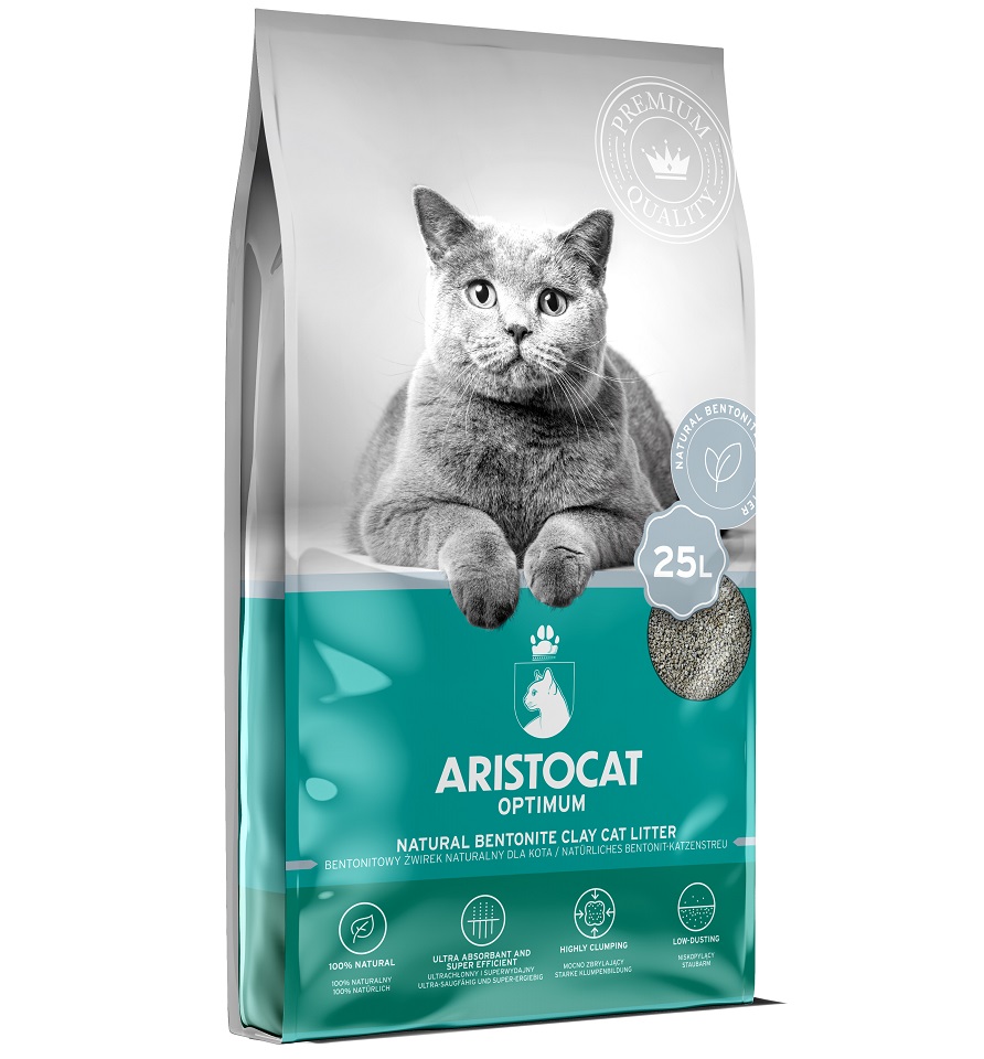 ARISTOCAT Optimum Natural 25 l bentonitowy żwirek o naturalnym zapachu dla kota