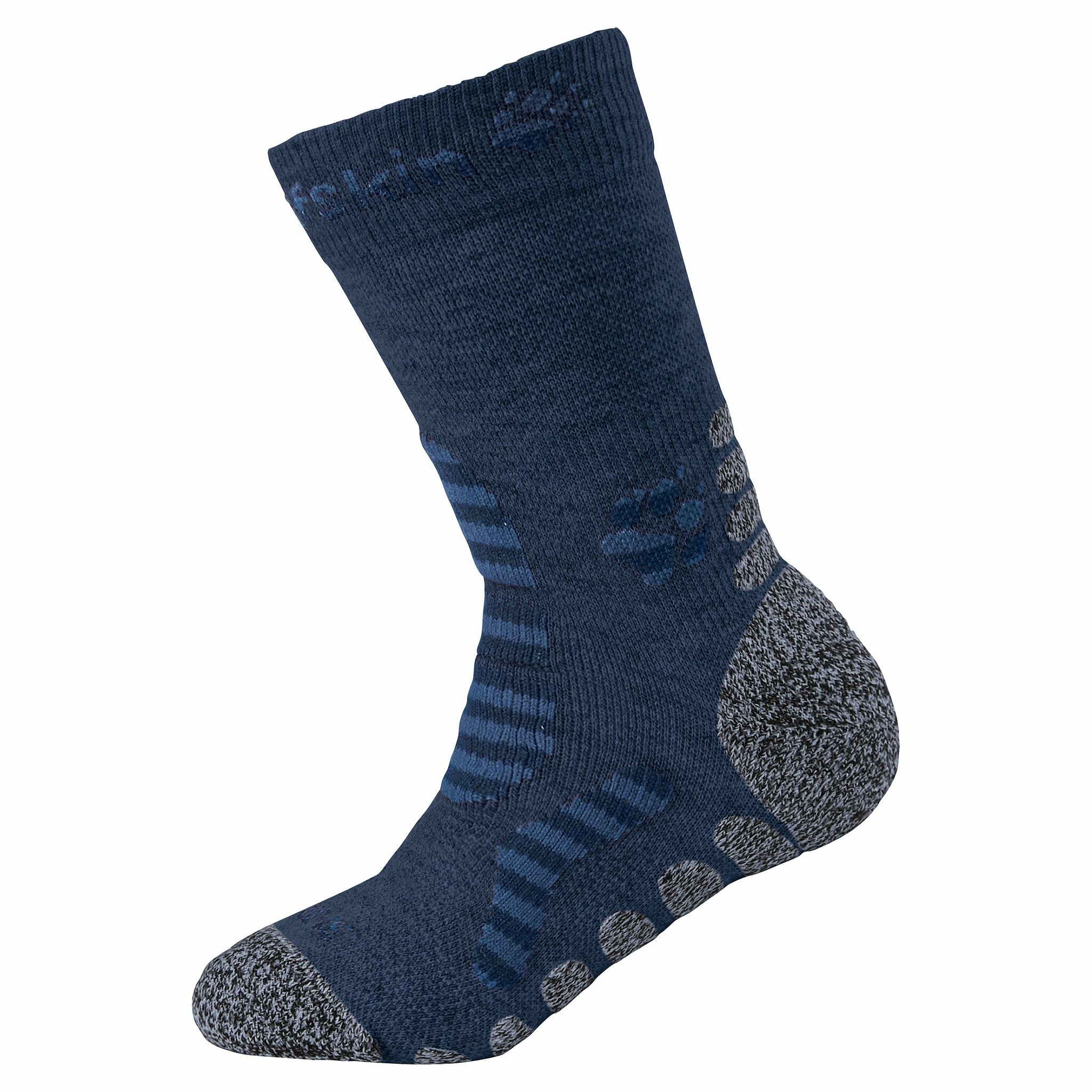 Skarpety dziecięce Jack Wolfskin KIDS HIKING STRIPE CLASSIC CUT dark indigo - 28-30