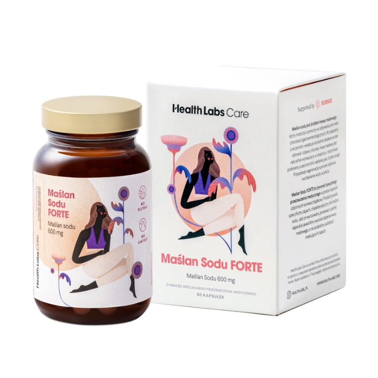 Health Labs Care Maślan Sodu Forte suplement diety 600mg, 60 kaps./1 opak.