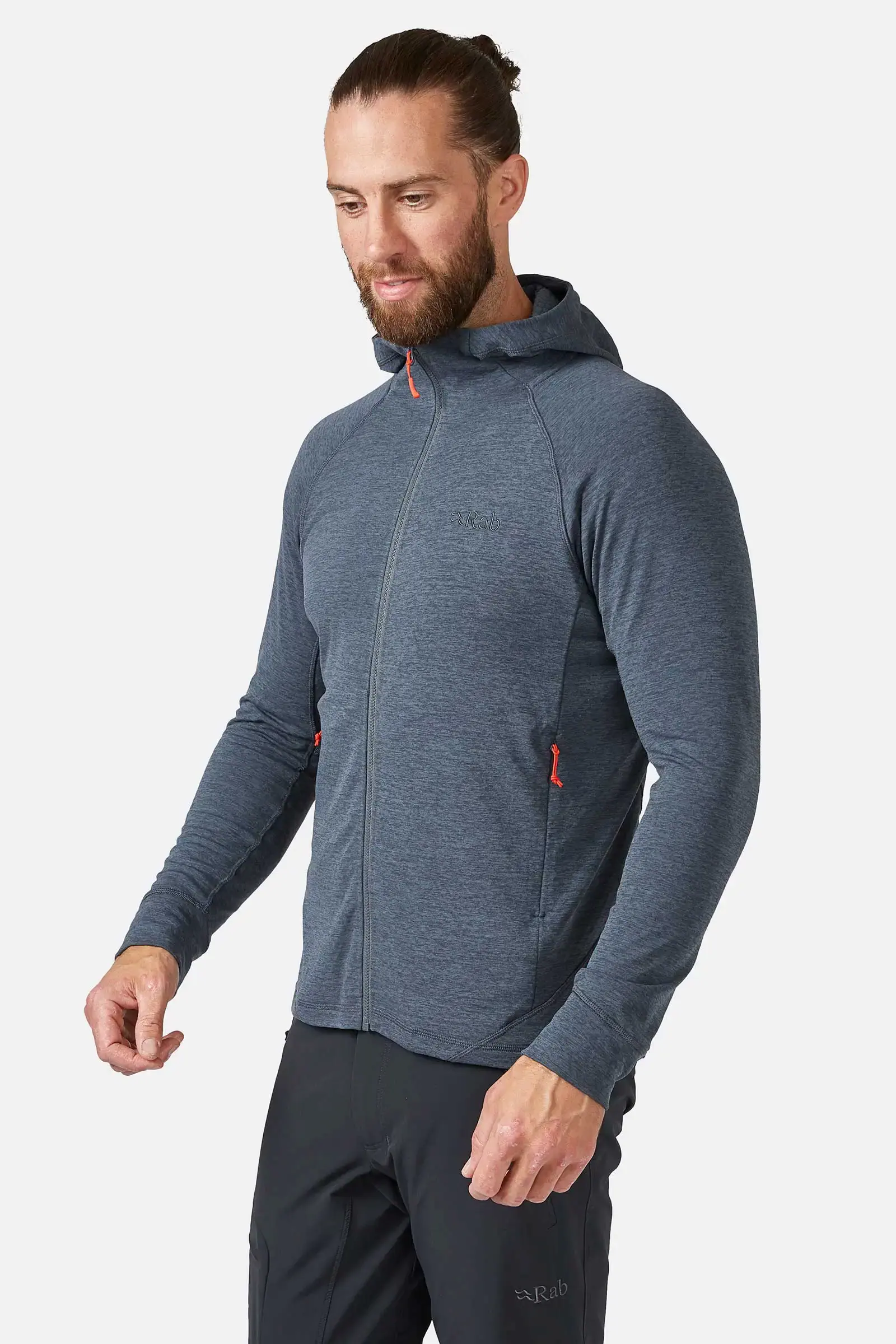Rab bluza męska z kapturem Nexus Hoody Steel