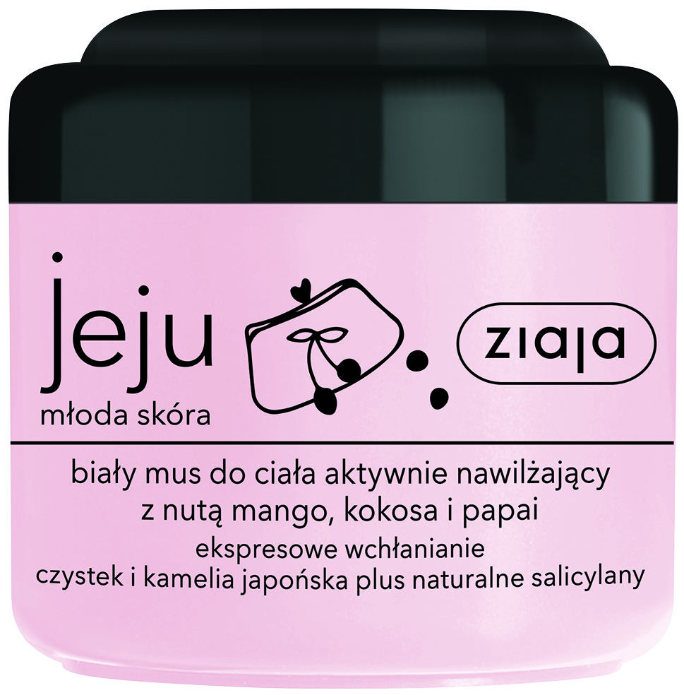 Ziaja Jeju, biały mus nawilżający do ciała, 200 ml