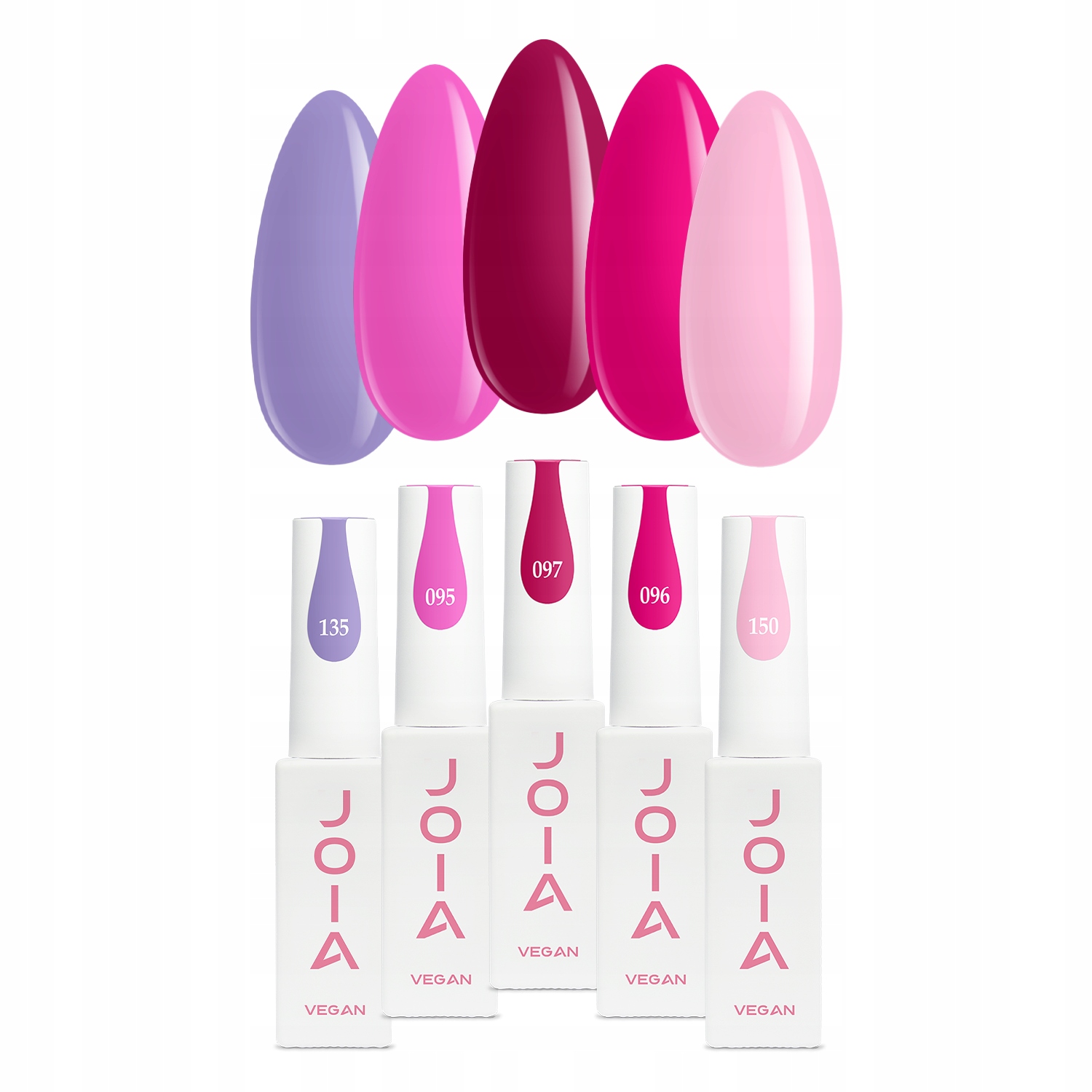 Joia Vegan zestaw lakierów hybrydowych do paznokci, 5x6 ml
