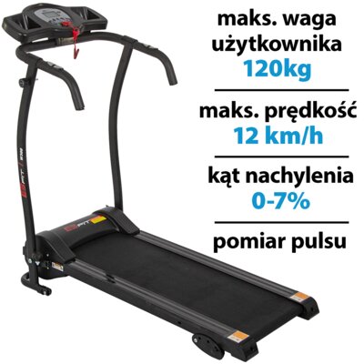 Bieżnia elektryczna ENERO FIT W300 1250W 12km/h