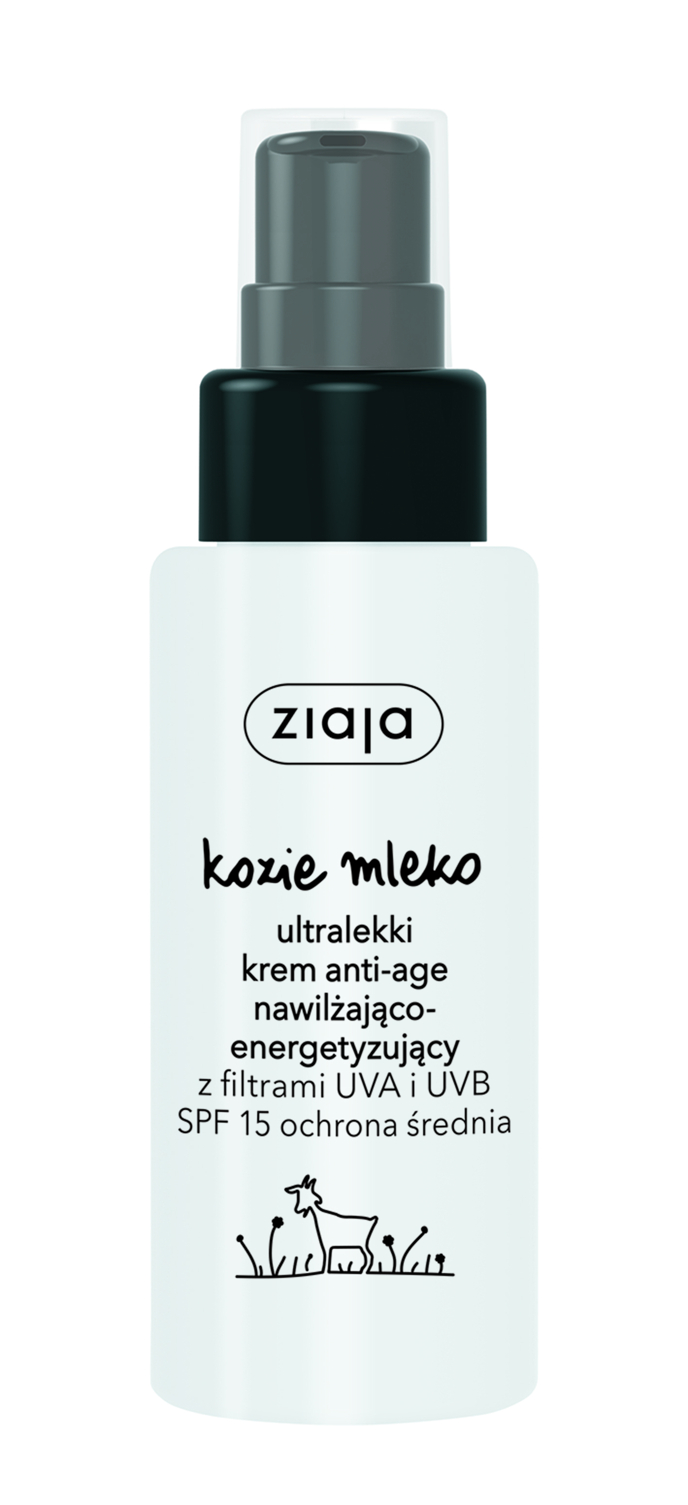 Ziaja Kozie Mleko, ultralekki krem anti-age, nawilżająco-energetyzujący, SPF15, 50 ml
