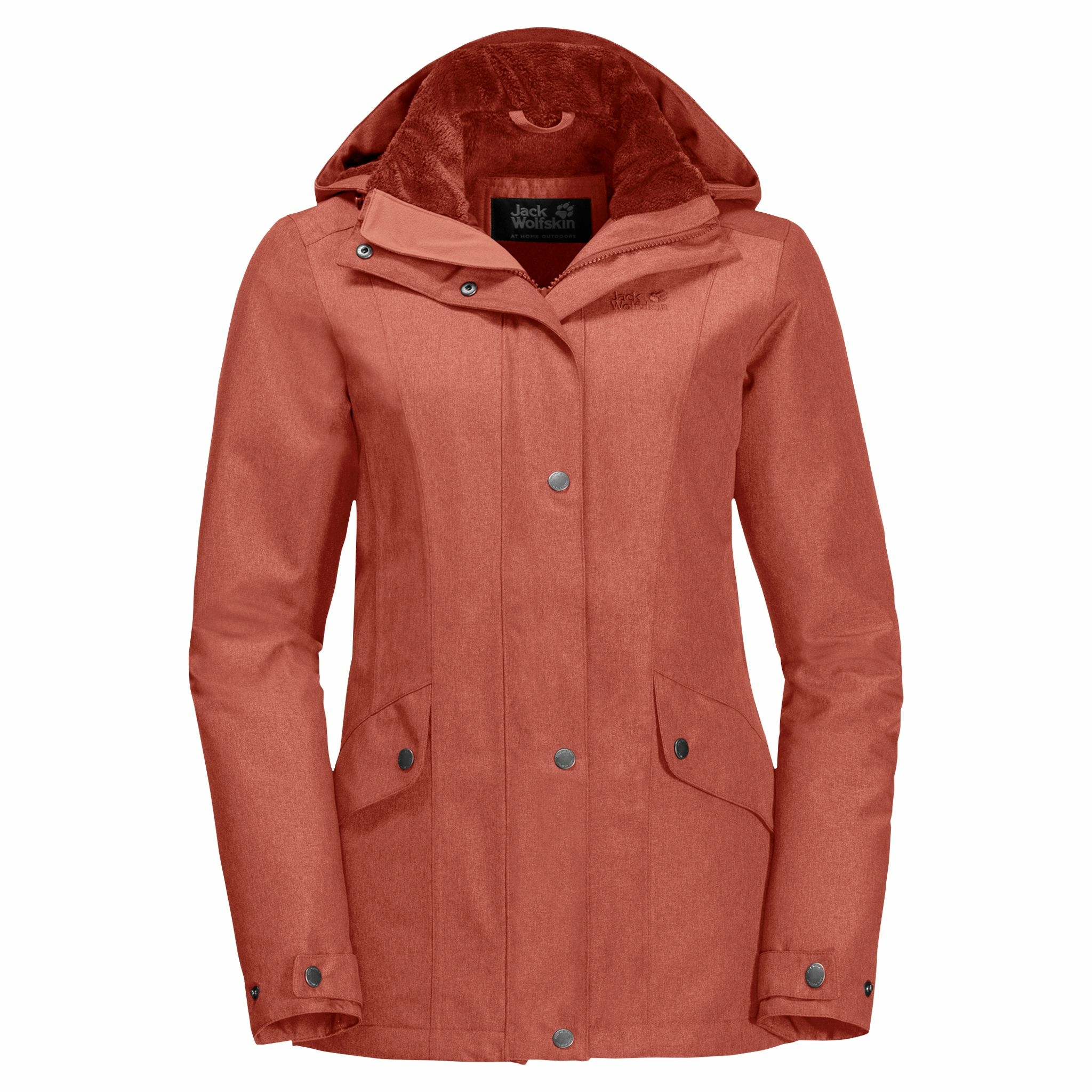 Zimowa kurtka damska Jack Wolfskin PARK AVENUE JACKET autumn red - XL