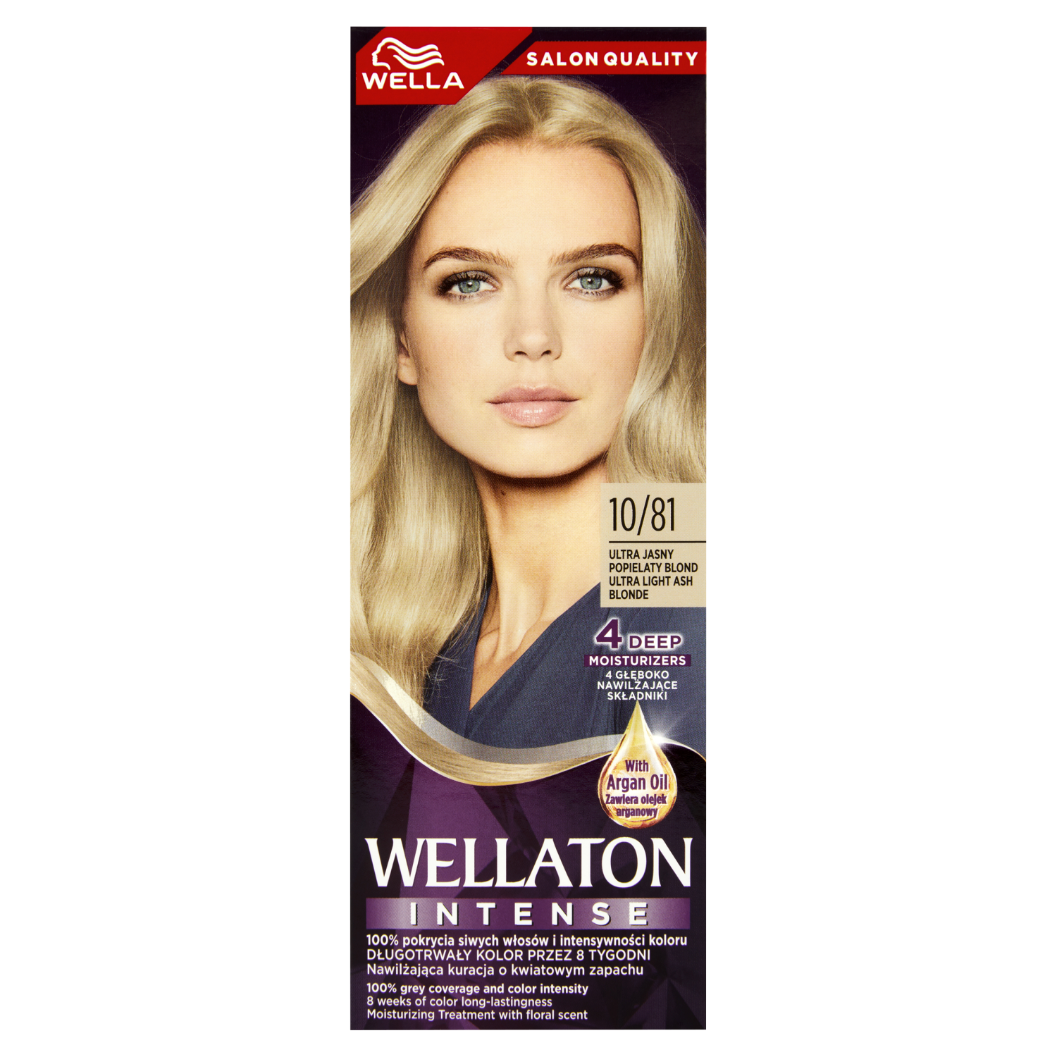Wella Wellaton Intense farba do włosów 10/81 ultra jasny popielaty blond, 110 ml
